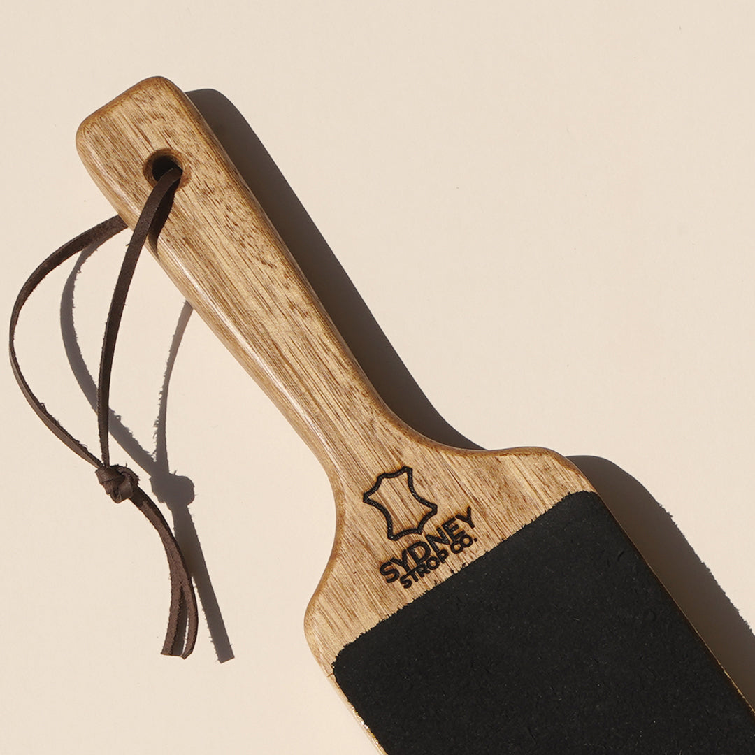 Double-Sided Paddle Strop - Black Cow Leather - Made in Australia